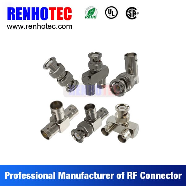180 R_A Male Female BNC to BNC RF Adapter Coaxial Connector